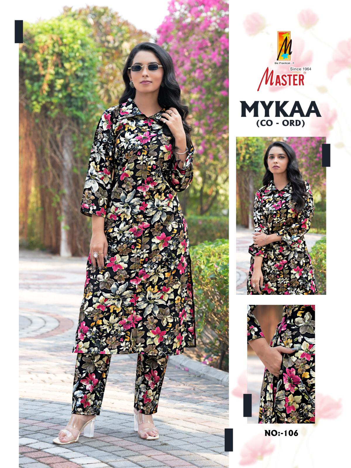 Mykaa By Master Chanderi Roman Printed Cord Set Suppliers In India